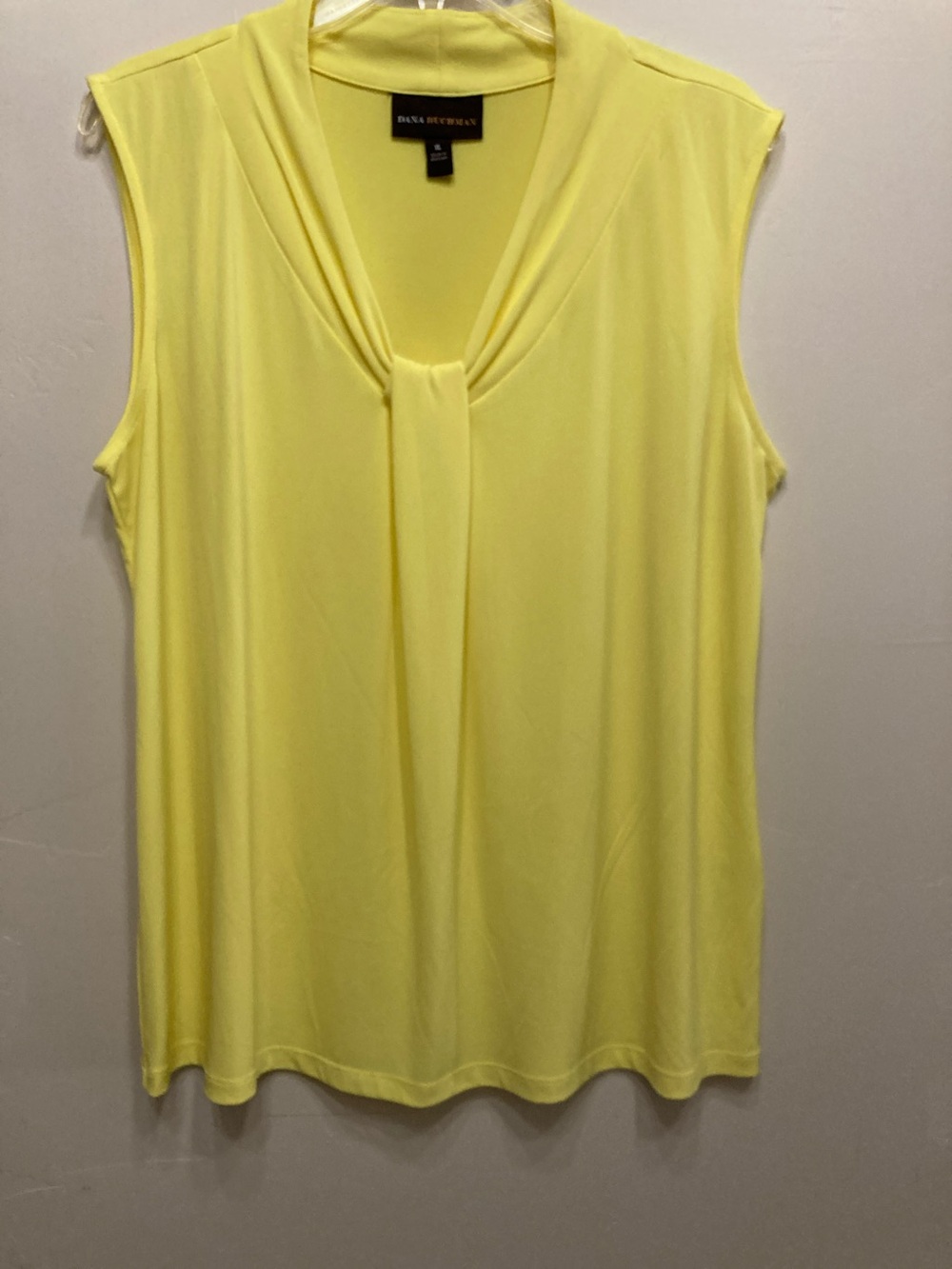Dana Buchman Bright Yellow Sleeveless Twist-Front Camisole
